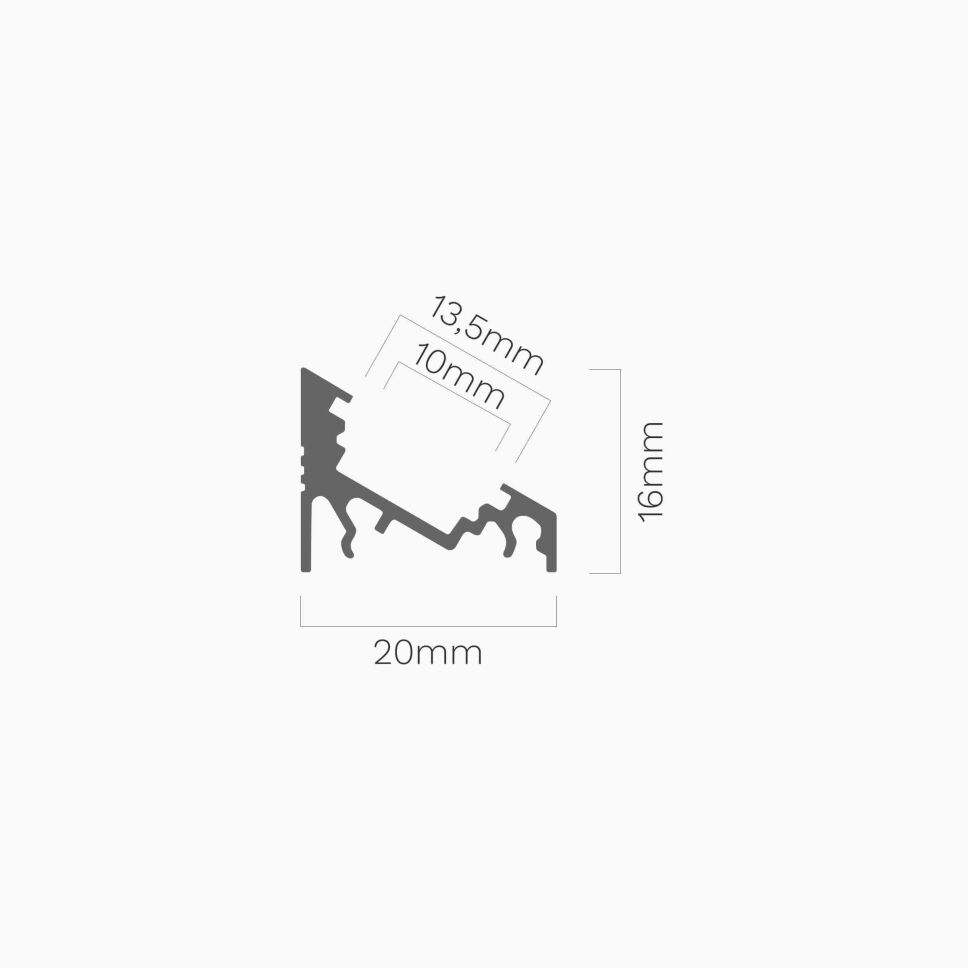 LED Alu Eckprofil mit satinierte Abdeckung, elox.,, 22,50 €