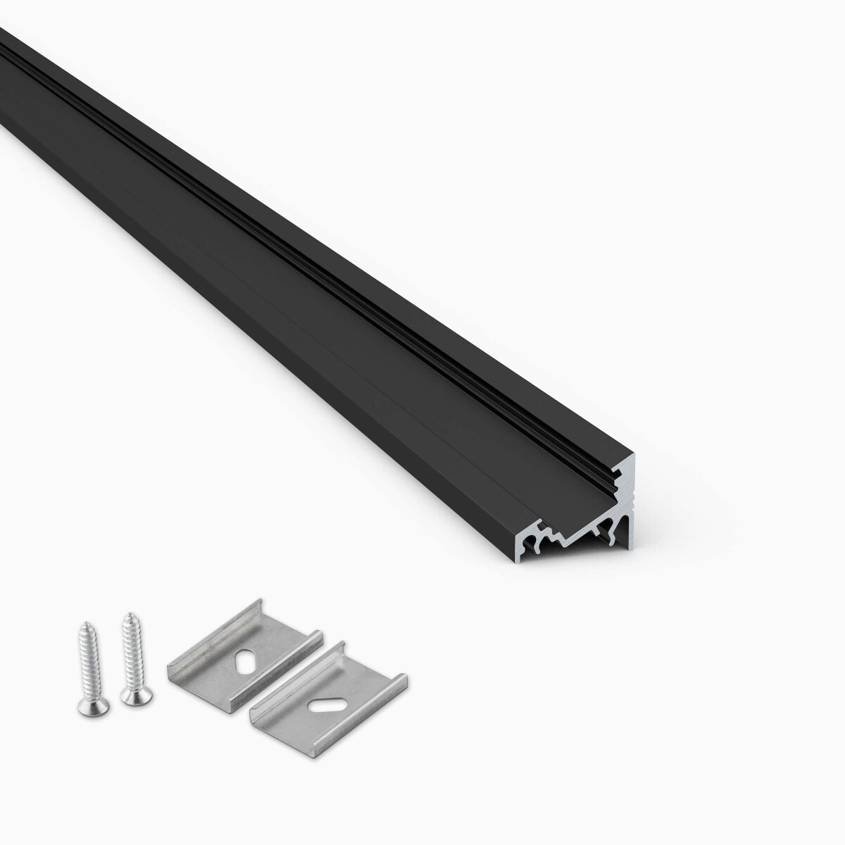 schwarzes Aluminiumprofil für LED Streifen, 100cm , 13,00 €