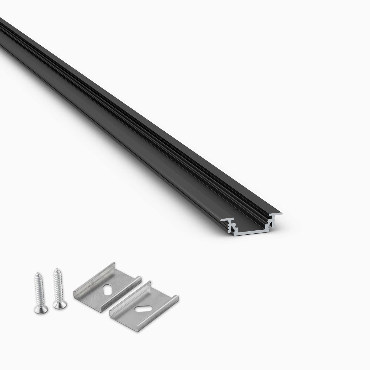 schwarzes LED Alu Profil mit Flügeln seitlich 200c, 25,50 €