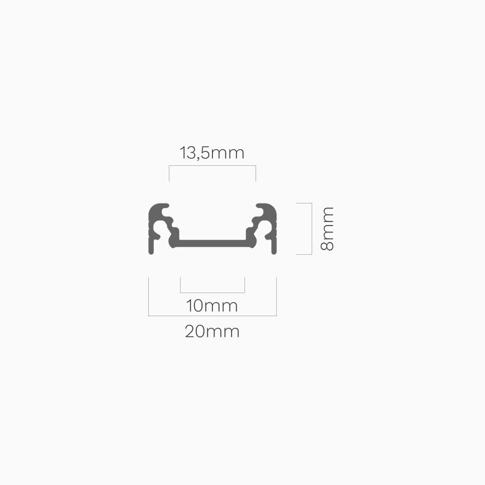 LED Alu Aufputz-Profil N in eloxierter Ausführung,, 27,00 €