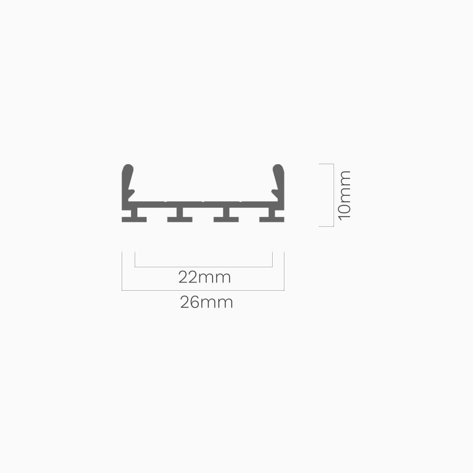 LED Alu Profil GIZA eloxiert, 300cm ohne Abdeckung, 30,00 €