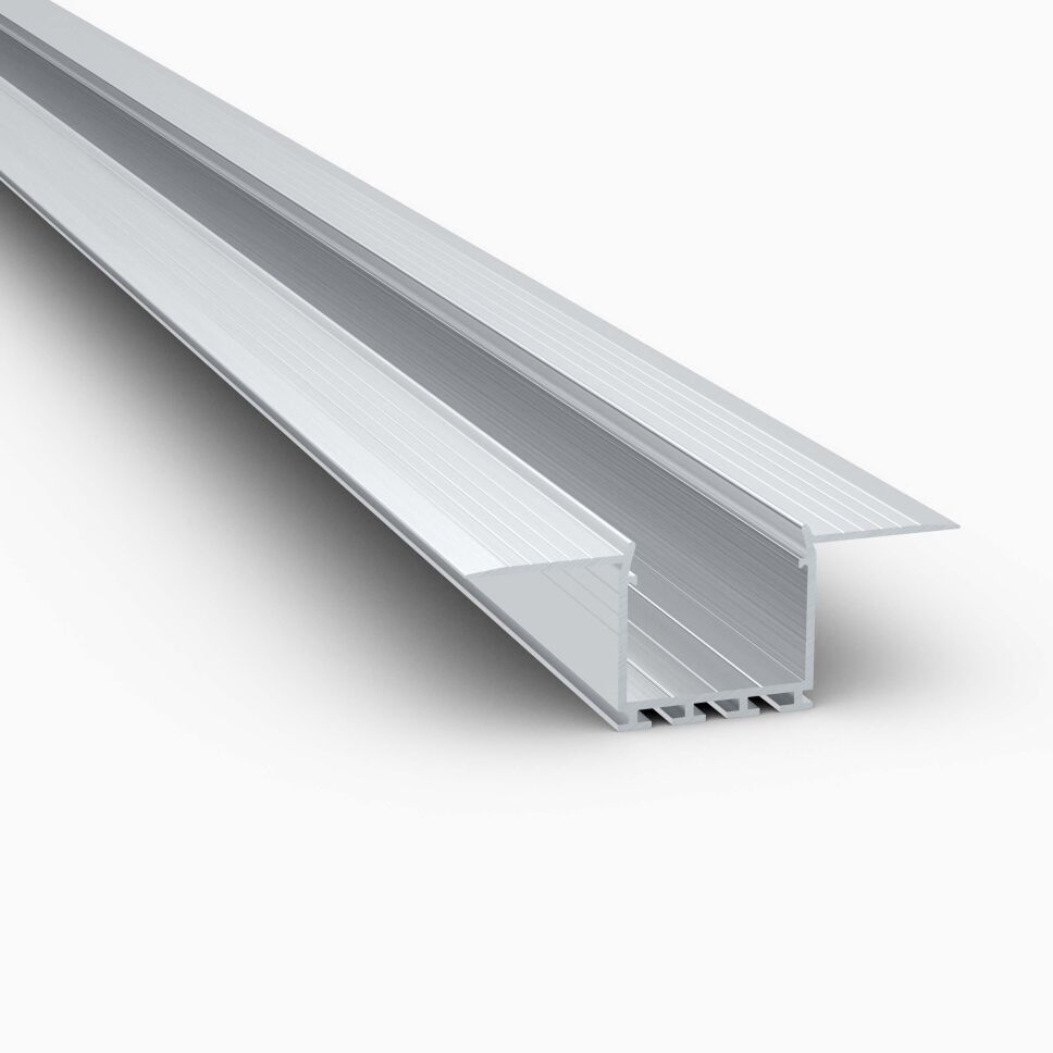 Produktbild LED Alu Profil KOZEL ohne Abdeckung mit zurückgesetzten Flügeln für die Spachtelmasse