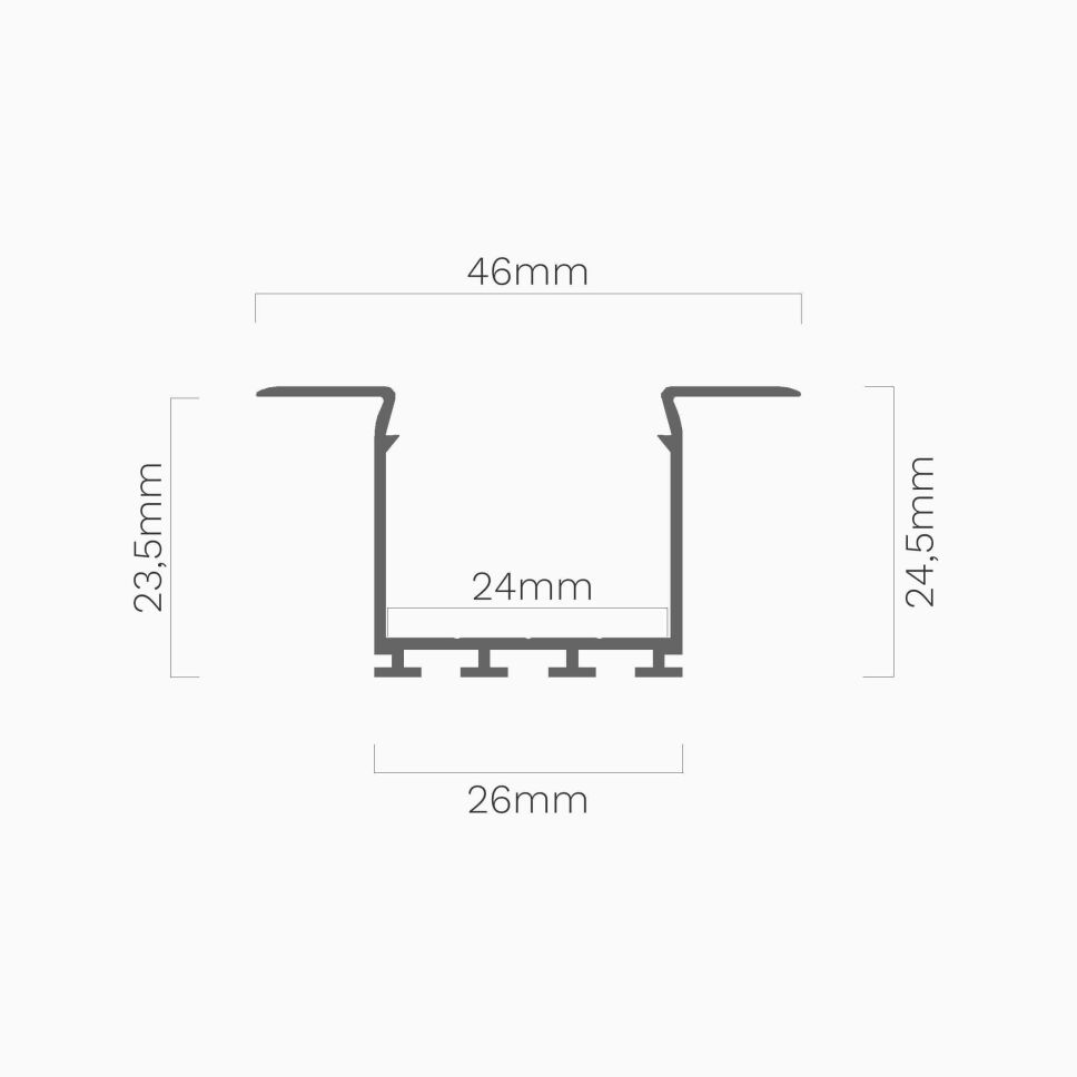 LED Alu Profil LARKO eloxiert, 300cm ohne Abdeckun, 52,50 €