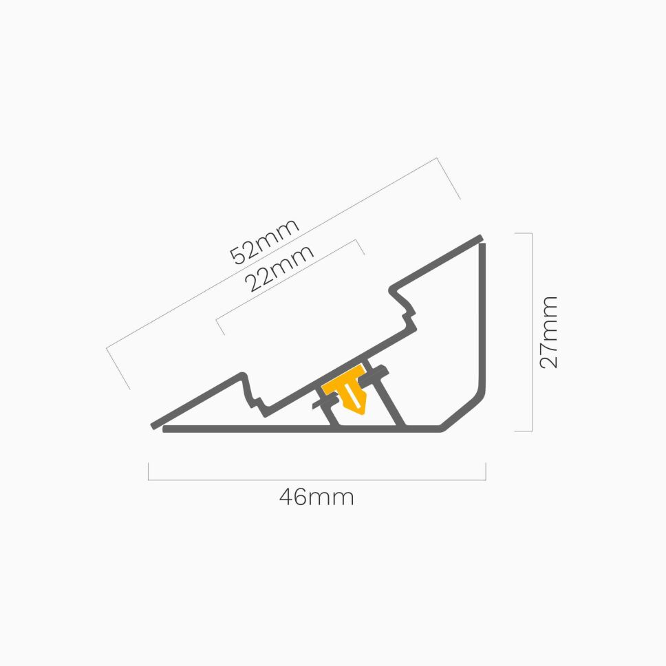 LED Alu Profil LOC eloxiert, 49,5cm ohne Abdeckung, 9,00 €