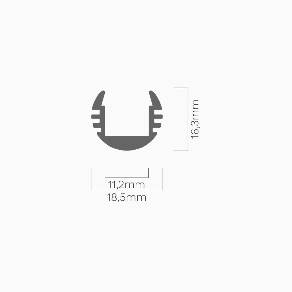 LED Alu Profil RK eloxiert, 300cm ohne Abdeckung, 33,00 €