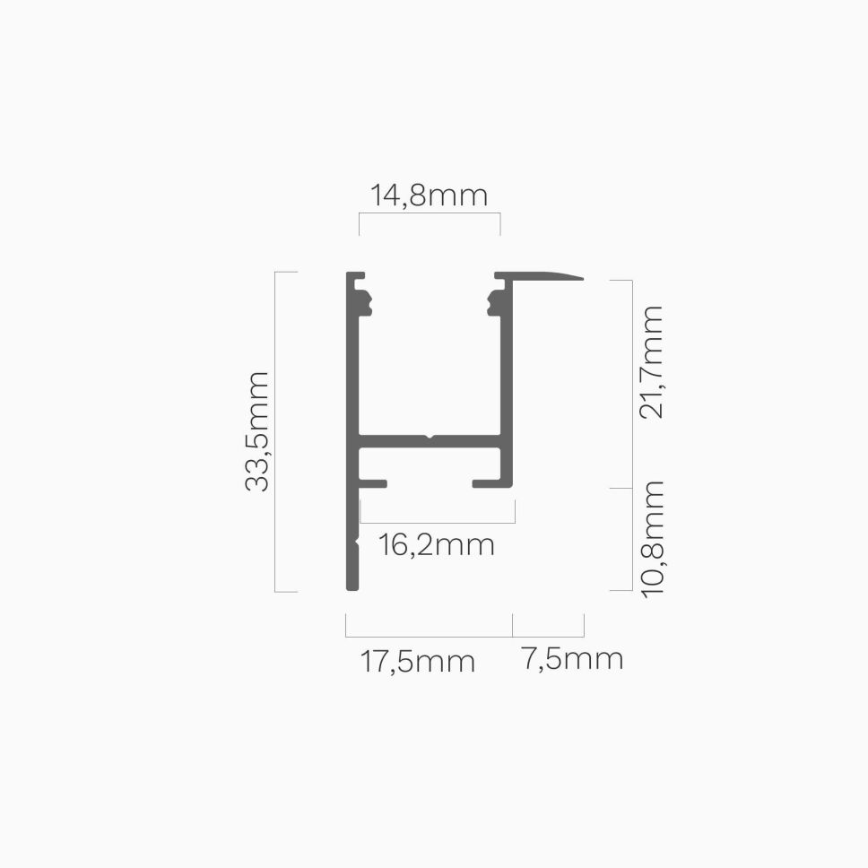 LED Alu Rahmenprofil FR mit Flügeln alu eloxiert, , 11,50 €