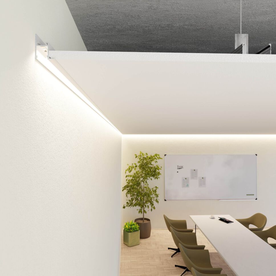 LED Alu Profil FR weiß, 100cm, ohne Abdeckung