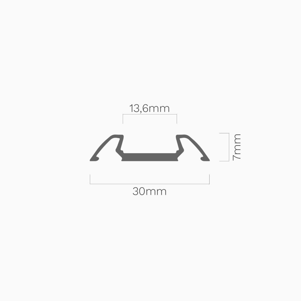 LED Alu Profil STOS eloxiert, 250cm ohne Abdeckung, 30,00 €