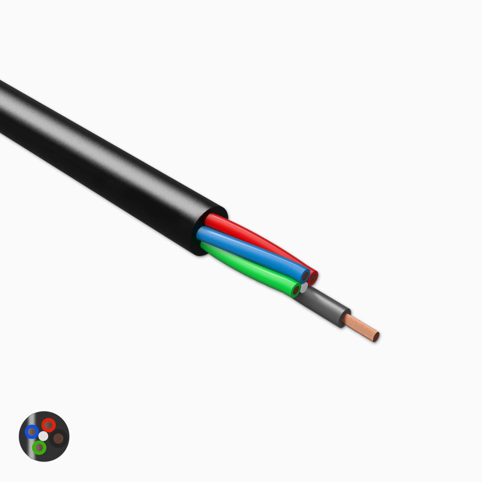 RGB LED Kabel, schwarz 1m