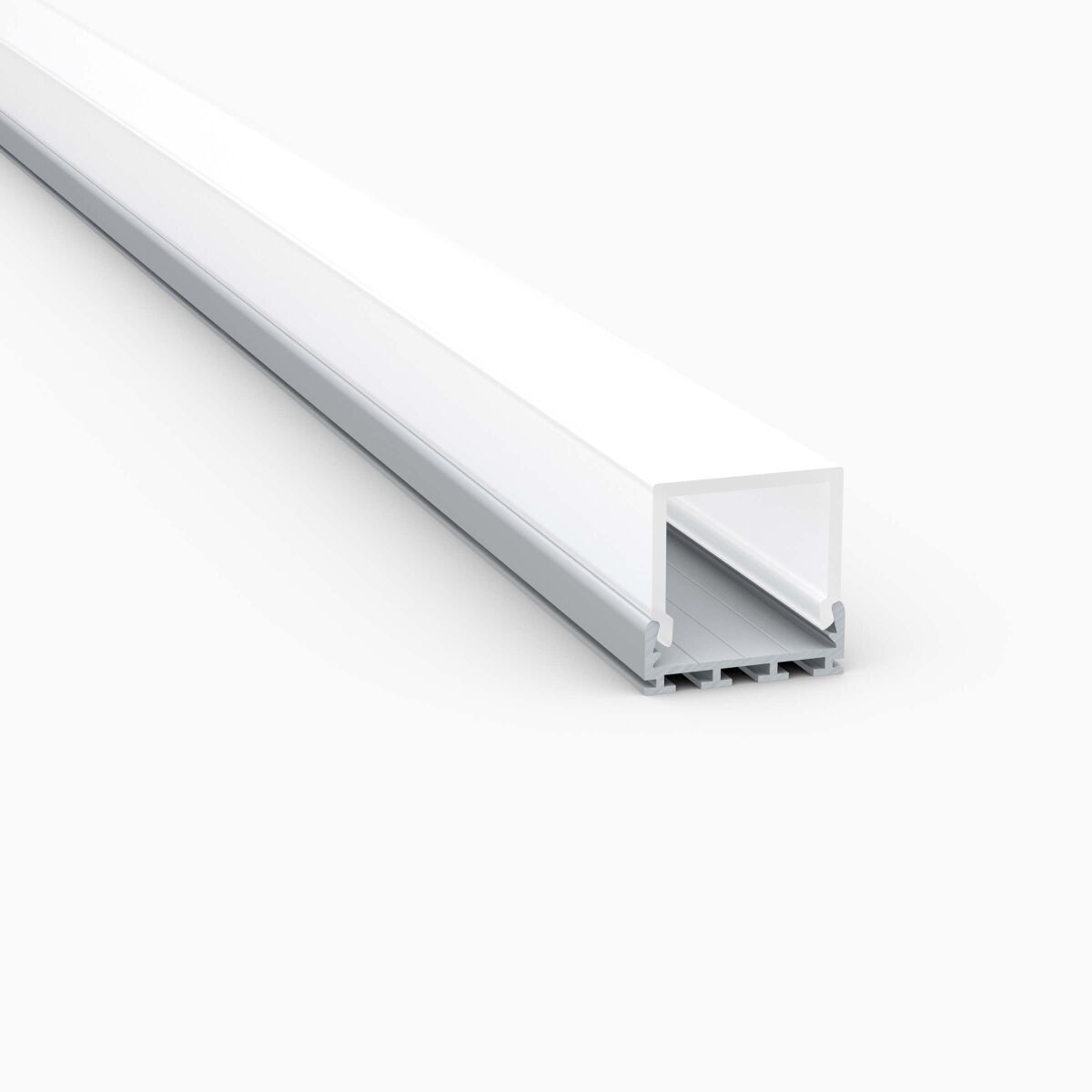 LED Alu Aufbauprofil mit eckiger Abdeckung in opal, 47,80 €