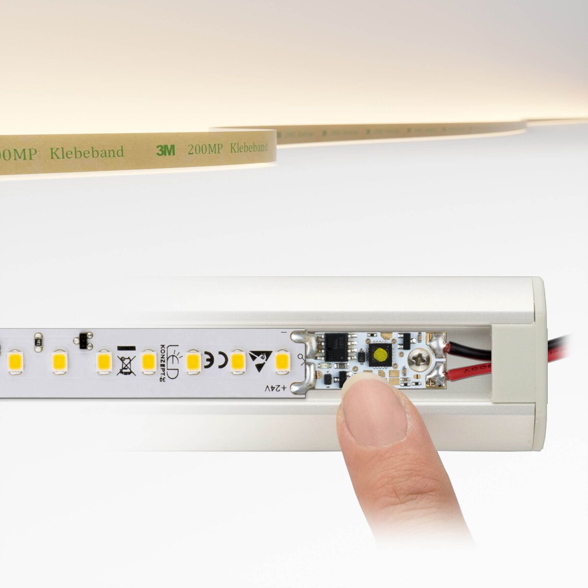 IC LED Streifen 24V warmweiß 23W/m, 250cm, mit Dim, 129,30 €