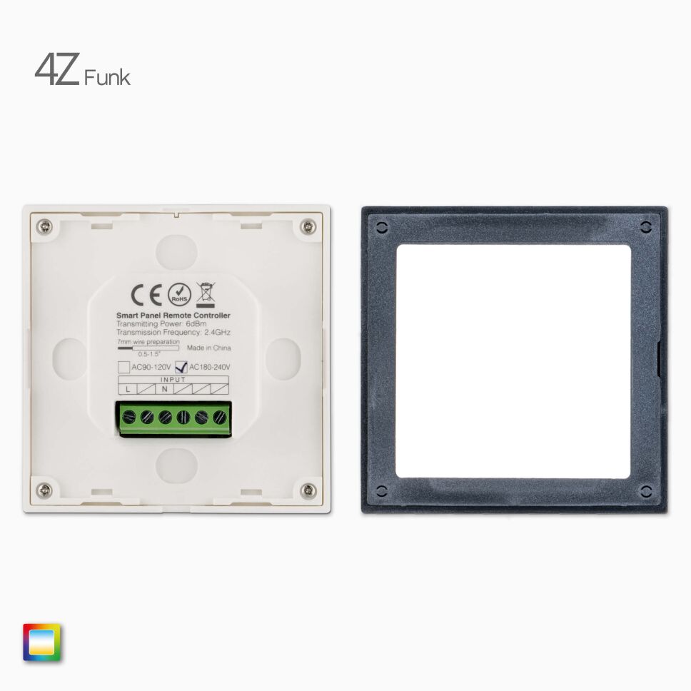 4-Zonen Funk Wandsteuerung für RGBCCT LED Strips, 29,99 €