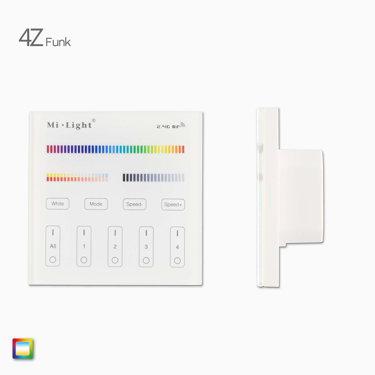 2,4G 4-Zonen RGB+CCT LED Funk Wandsteuerung, weiß , 29,99 €