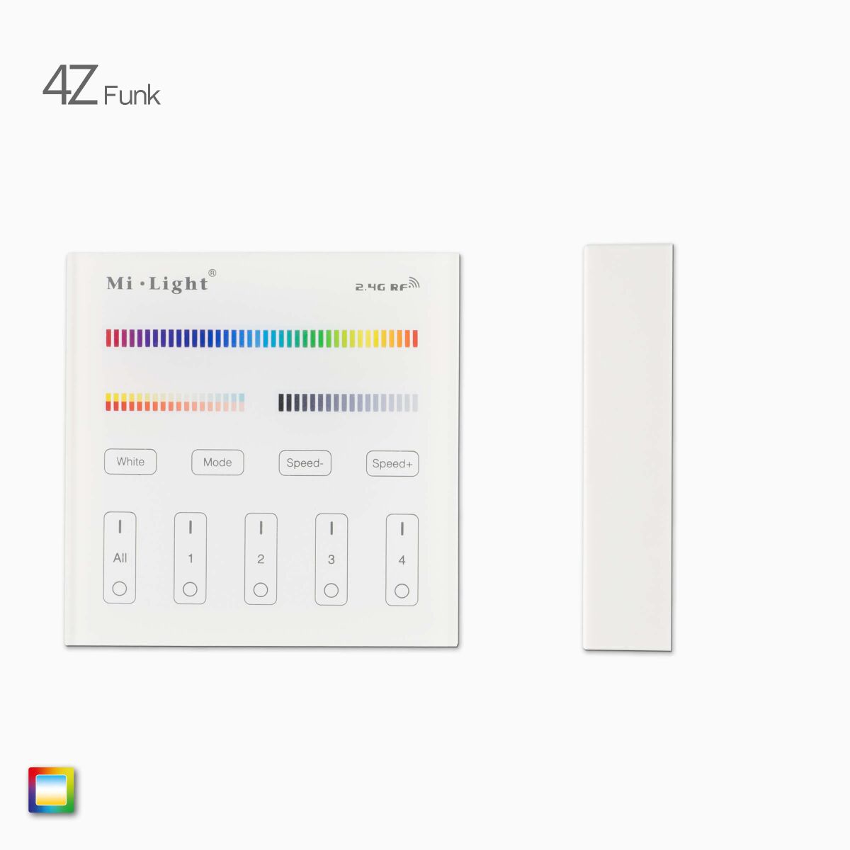 2,4G 4-Zonen RGB+CCT LED Funk Wandsteuerung, weiß , 29,99 €