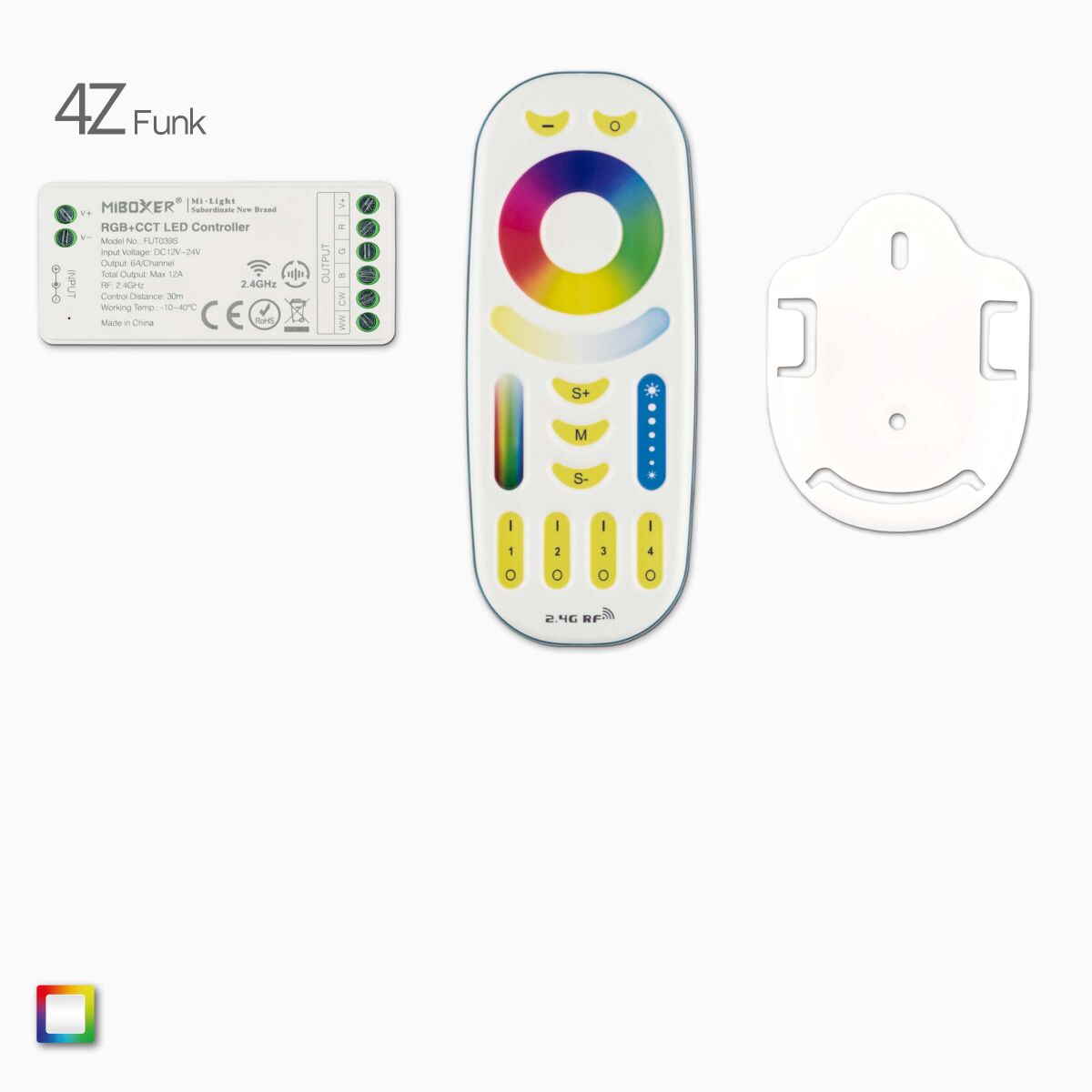 1 Funk-Controller u. 1 Fernbedienung für RGB+CCT L, 40,80 €