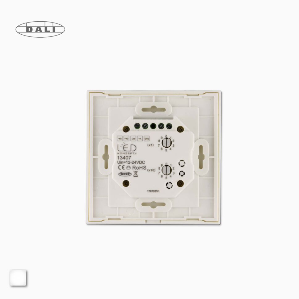 Rückseite des DALI Wand-Controllers für LED...