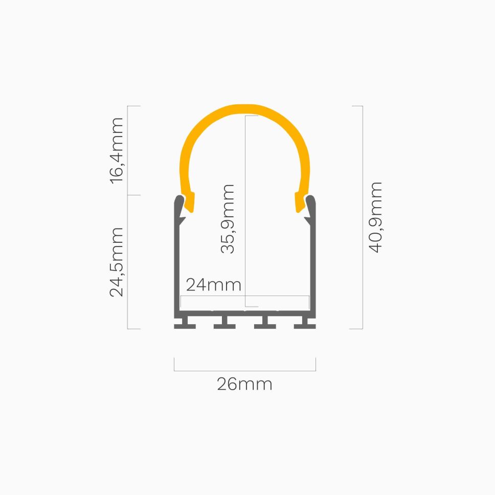 Eckverbinder für Alu Profil LIPOD-R 90°, 17,90 €