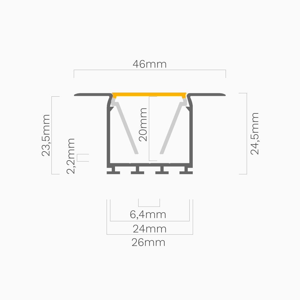 Eckverbinder für LED Alu Profil LARKO, 90 Grad, 17,90 €