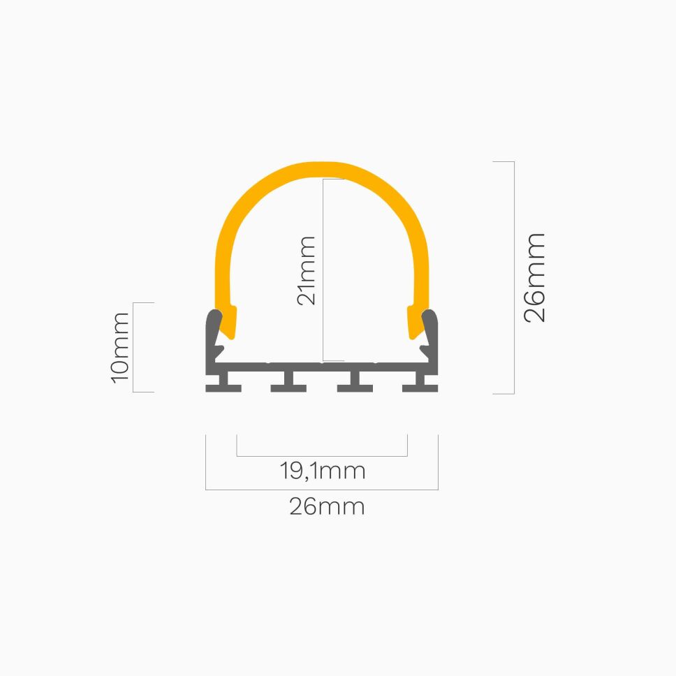 Eckverbinder, LED Profil GIZA-R, runde Abdeckung, 17,90 €