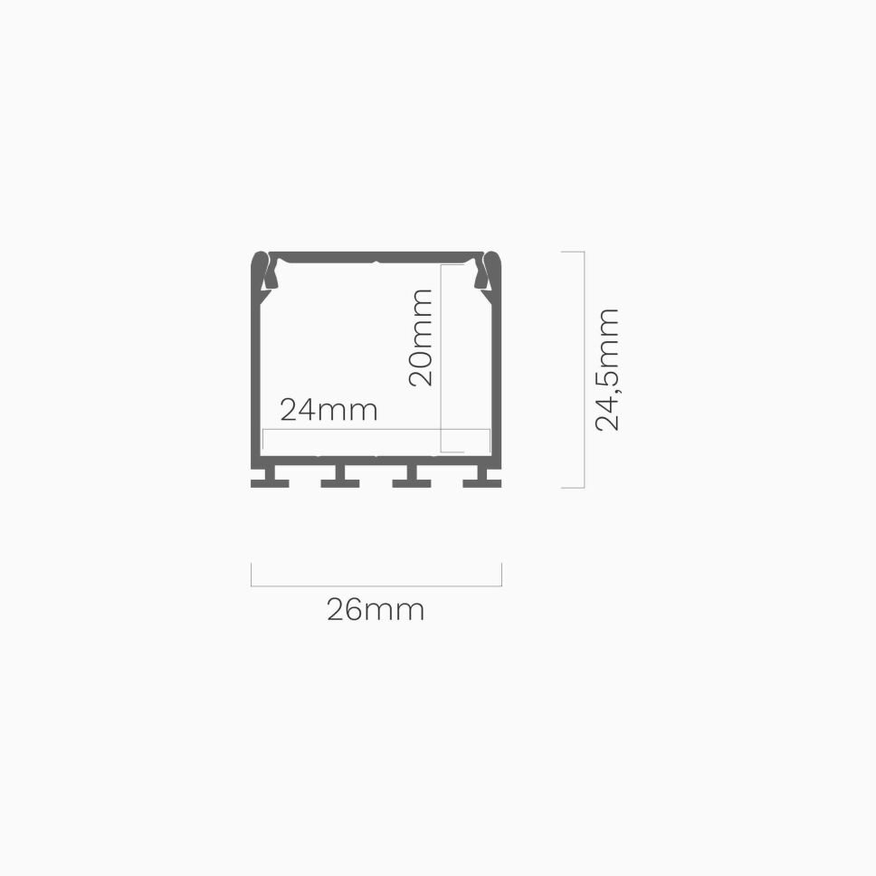 Eckverbinder für LED Alu Profil LIPOD mit Alu Abde, 17,90 €