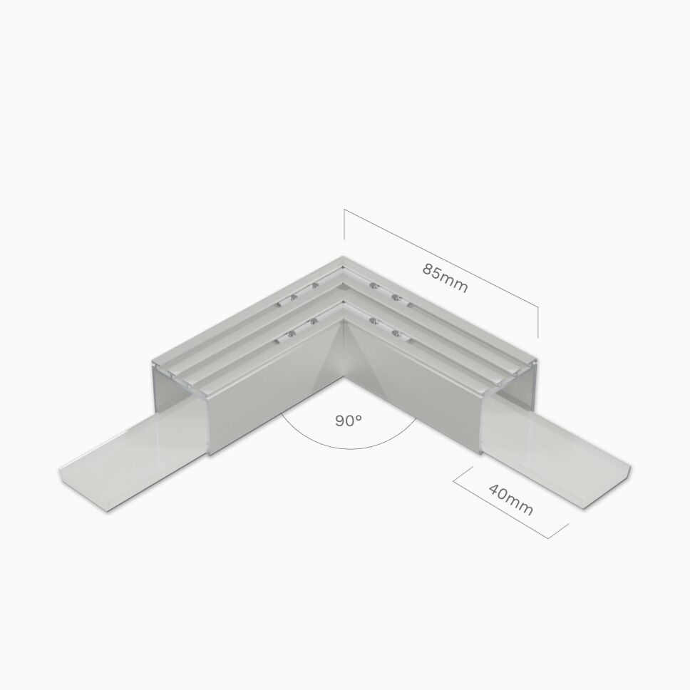 Eckverbinder für LED Alu Profil LIPOD mit Alu Abde, 17,90 €