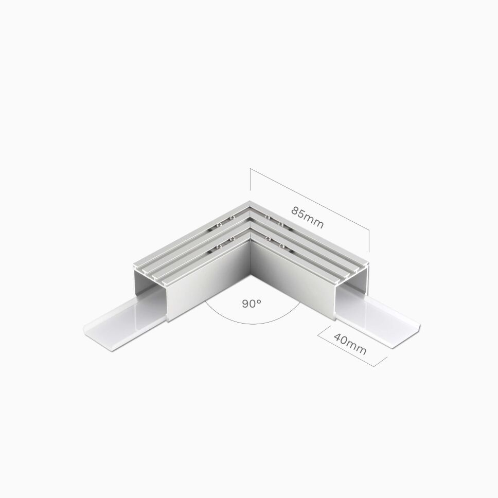 Ecklösung 90 Grad mit eckiger opaler Abdeckung, LI, 17,90 €