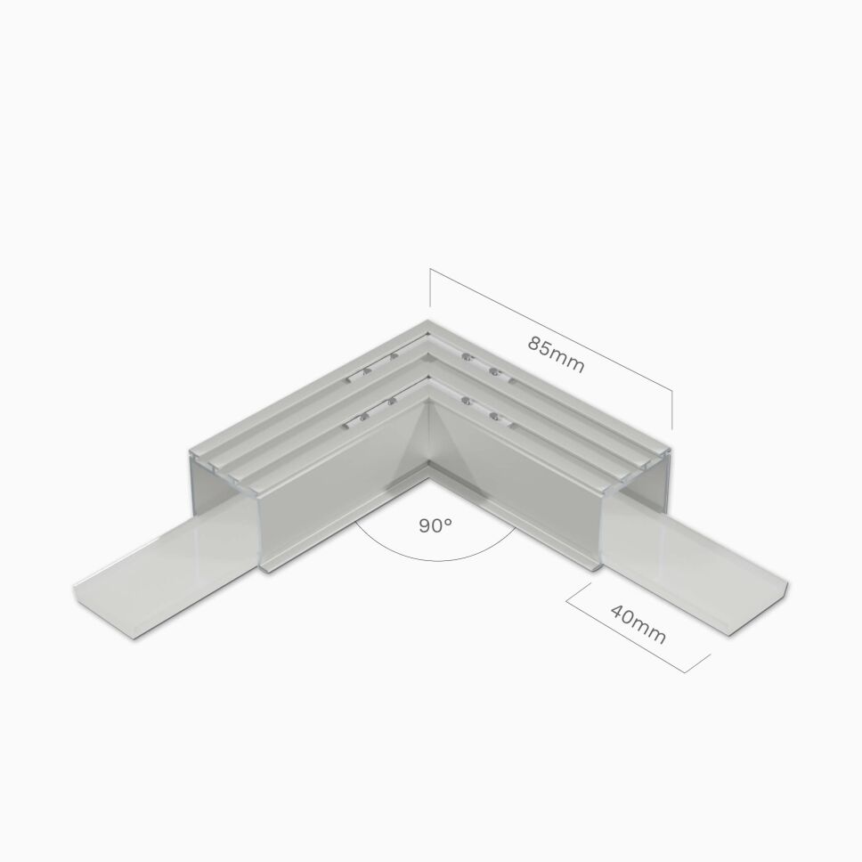 LOKOM Eckverbinder mit HS klarer Abdeckung, 90 Gra, 17,90 €