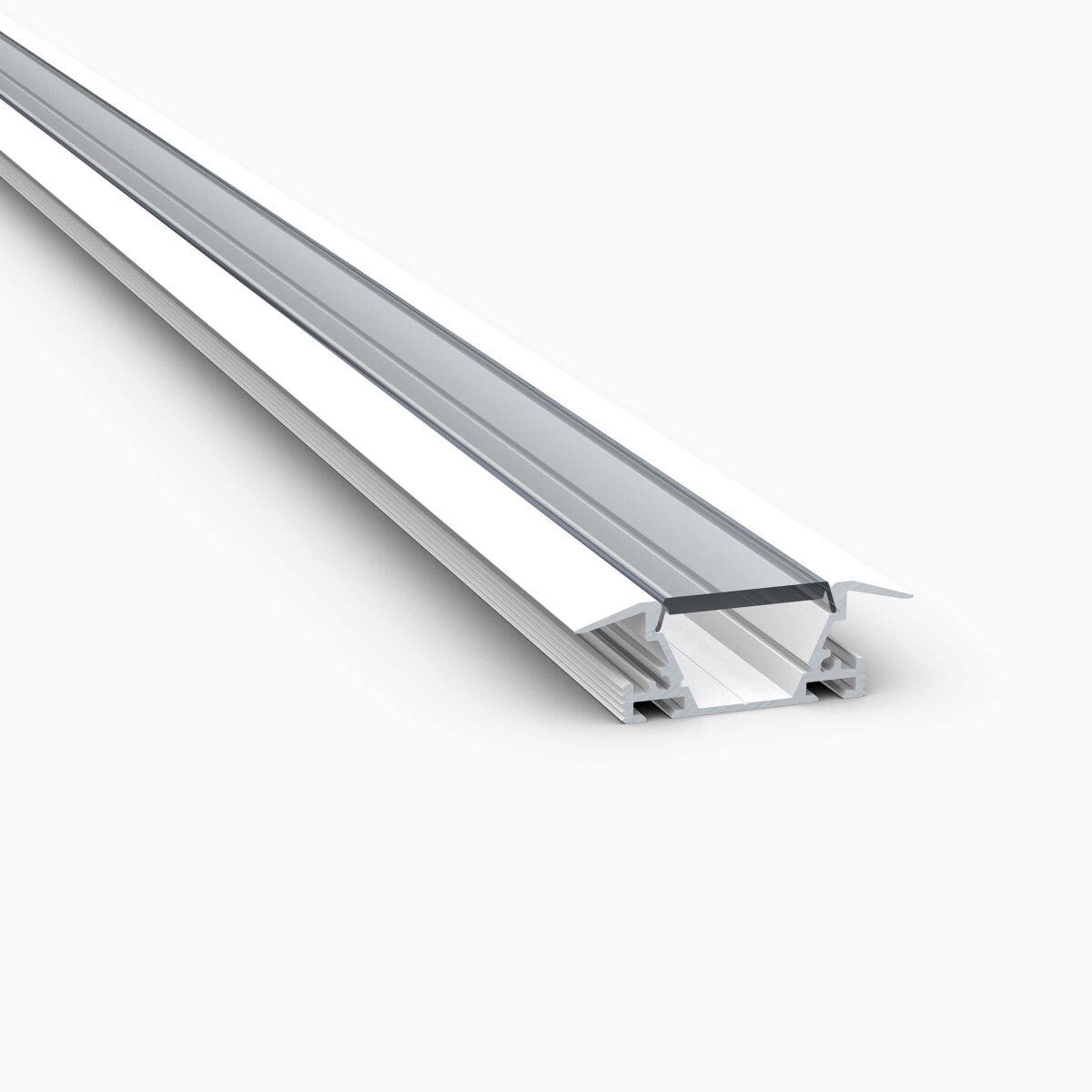 RAL9003 weißes LED Alu Deckenprofil, klare Abd. 30, 92,70 €