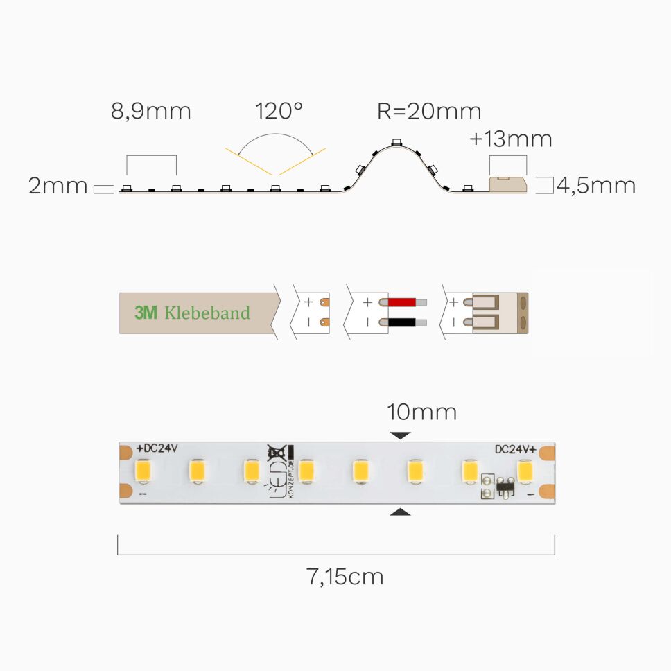 IC LED Streifen mit EEI F, farbechten Ra95, 800cm , 161,50 €