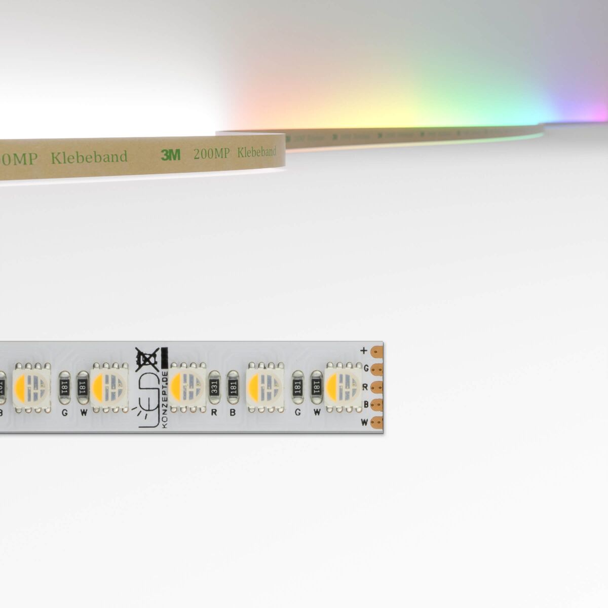 bunt und rein weiß leuchtender RGBNW LED Streifen,, 16,00 €