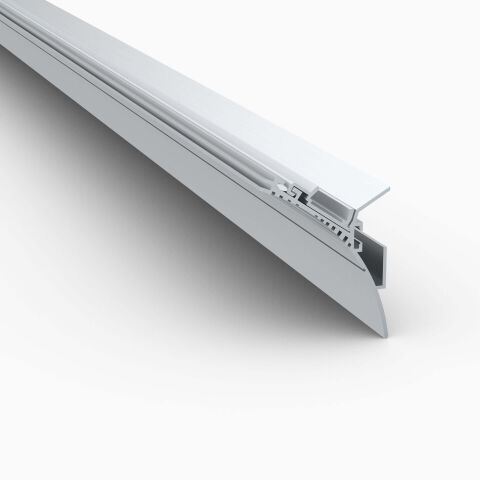 Produktbild vom LED Alu Profil LIT zur Gestaltung von Lichtvouten (verputzbar), freigestellt vor grauen Hintergrund