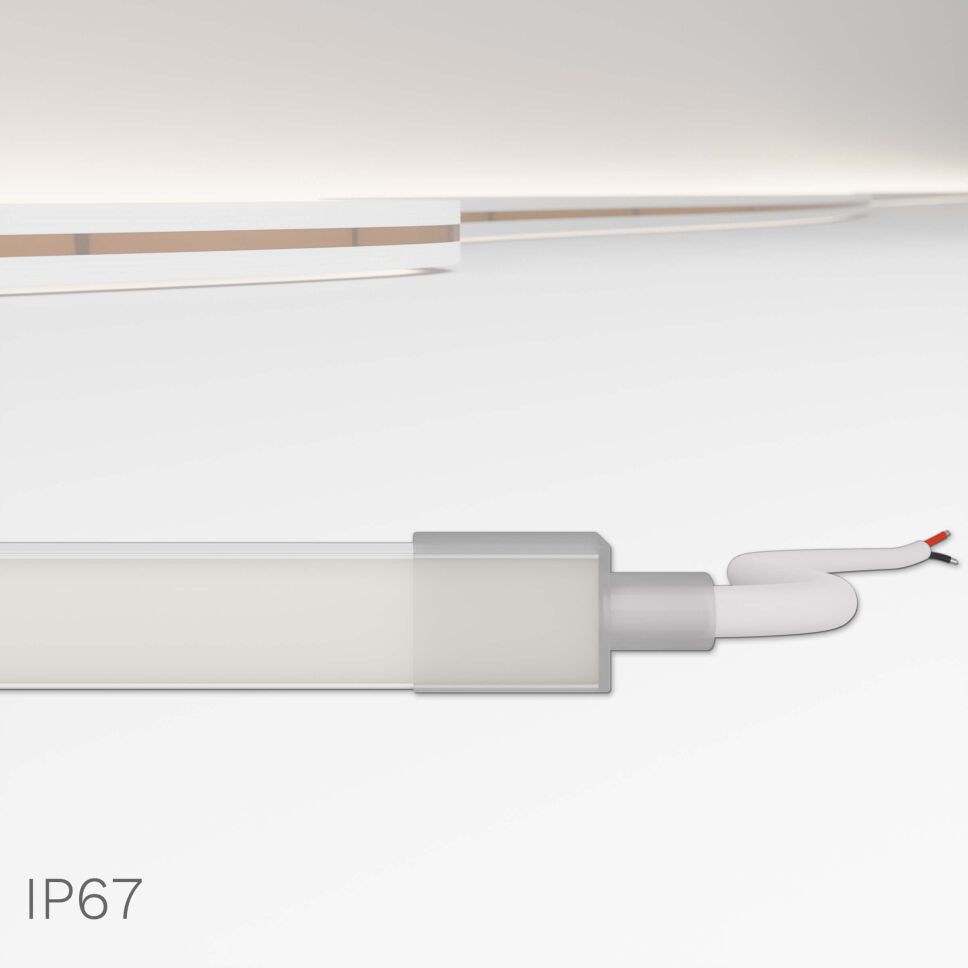 Produktbild vom nach oben leuchtenden NEON UP LED Streifen mit IP67 Schutz und neutralweiß IP67.