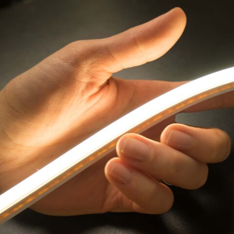 NEON SIDE LED Streifen 24V weiß 7,7W/m warmweiß IP67  245cm,  mit Litzenanschluss (ca. 50cm)