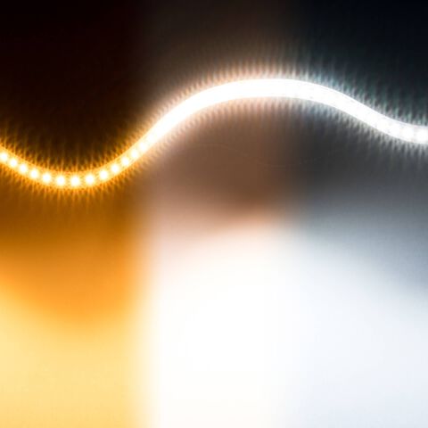 zusammengesetztes Bild der drei Leuchtfarben warmweiß, neutralweiß, kaltweiß zusammengesetzt