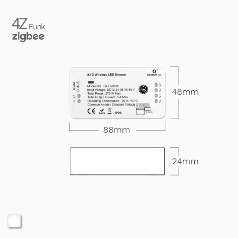 Übersicht passende Fernbedienungen zur Steuerung des LED Funk Dimmers mit 4Z Signal und ZIGBEE 3.0 Protokoll