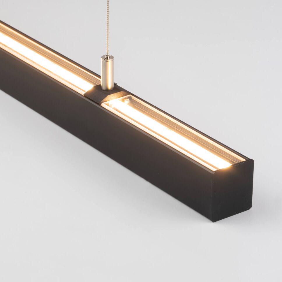 LED Alu Profil BASIC schwarz, 300cm inkl. Abdeckung COEX opal