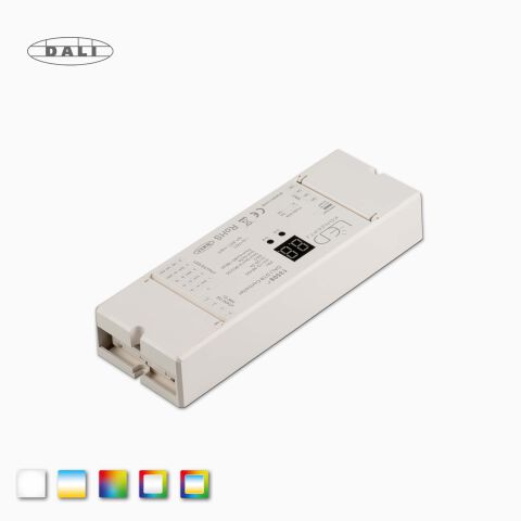 Artikelbild vom DALI RGBW-RGB-CCT-LED Controller im weißen Kunststoffgehäuse