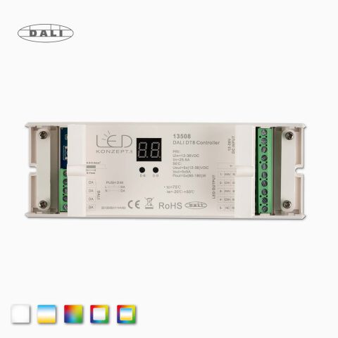 geöffneter DALI Empfänger DT8 für RGBW RGB CCT und LED