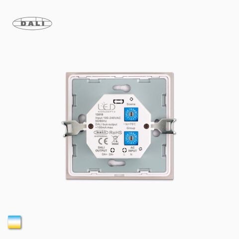 DALI CCT Wand-Controller zur Ansteuerung von CCT LED DALI Empfängern, Produktbild, Rückseite