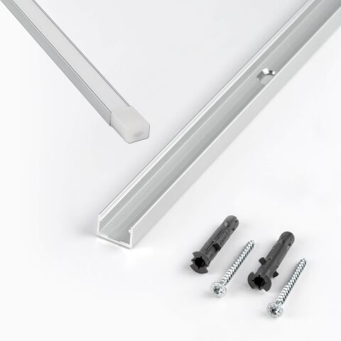 Produktbild von der Montageschiene für NEON UP LED Streifen mit Schrauben und Dübel