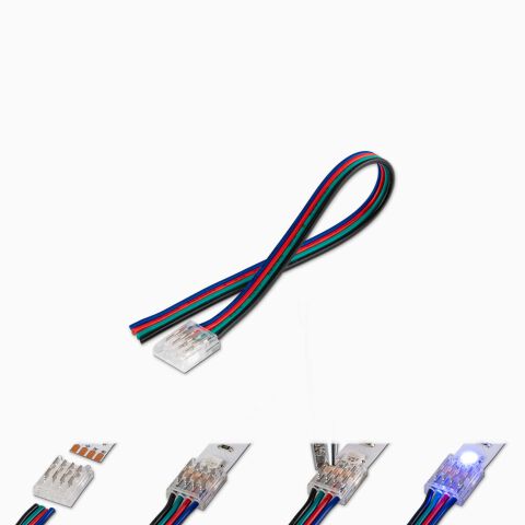 RGB-zu-Kabel Verbinder für 10mm breite RGB LED Streifen
