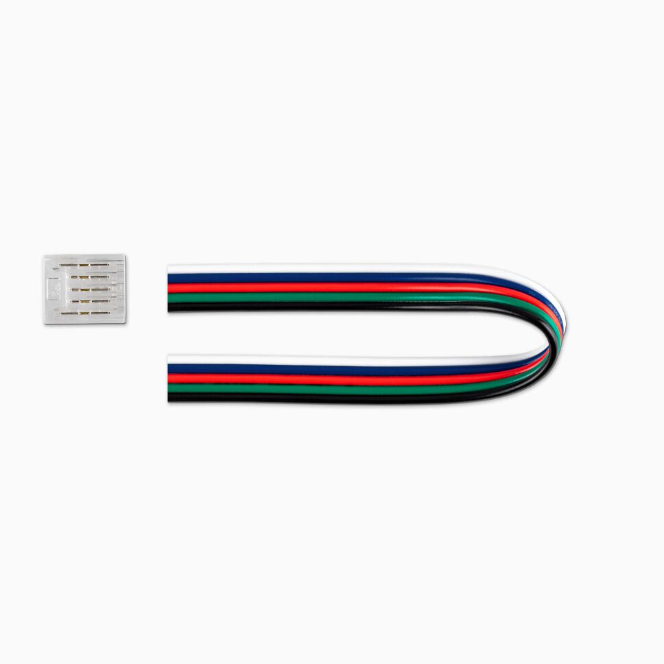 Montageanleitung Verbindung 10mm breiter RGBW LED Streifen und Kabel