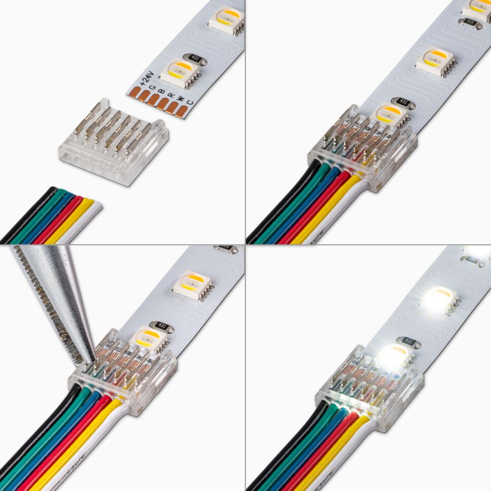 Montageanleitung Verbindung 12mm breiter RGBCCT LED...