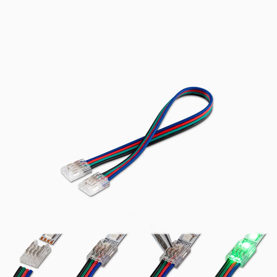 RGB zu Kabel zu RGB LED Streifen Verbinder für 8mm breite RGB LED Streifen
