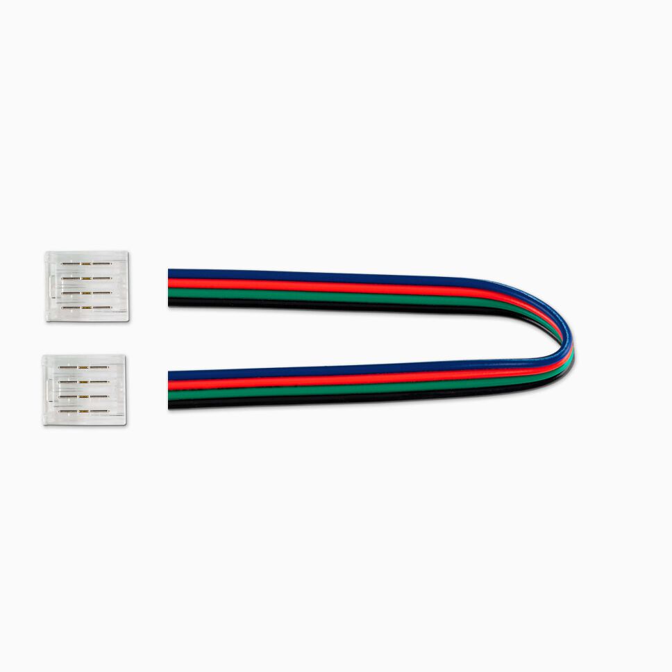 Montageanleitung, Verbindung RGB zu Kabel zu RGB für 10mm breite RGB LED Streifen