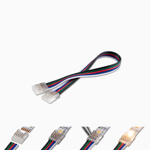 RGBW zu Kabel zu RGBW LED Streifen, Verbinder für 10mm breite RGBW LED Streifen