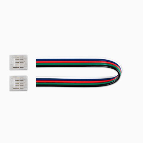 Lieferumfang, 2 RGBW LED Verbinder für 10mm breite RGBW LED Streifen und Flachbandleitung