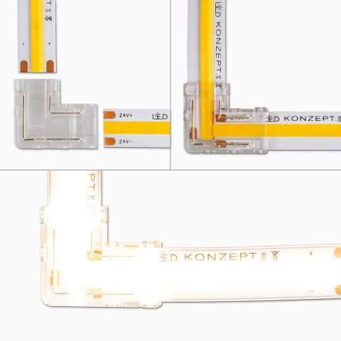Montageanleitung vom Eckververbinder für 10mm breite LED Streifen