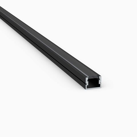 Produktbild vom LED Alu Profil SKTP in schwarz eloxiert und HS klarer Abdeckung