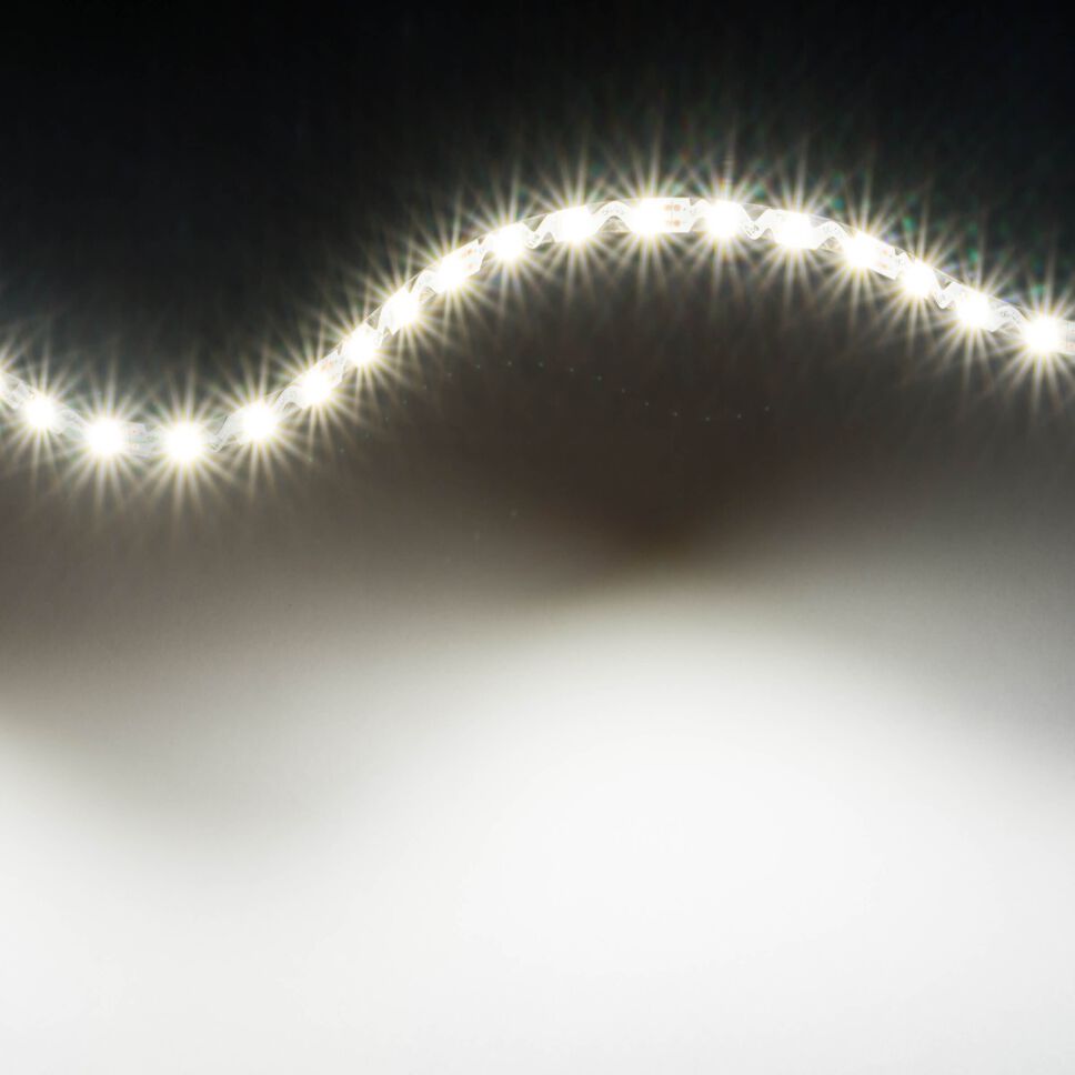 Illustration mit Bemaßung vom 360° biegbaren LED Streifen mit Profil-Sensor-Dimmer